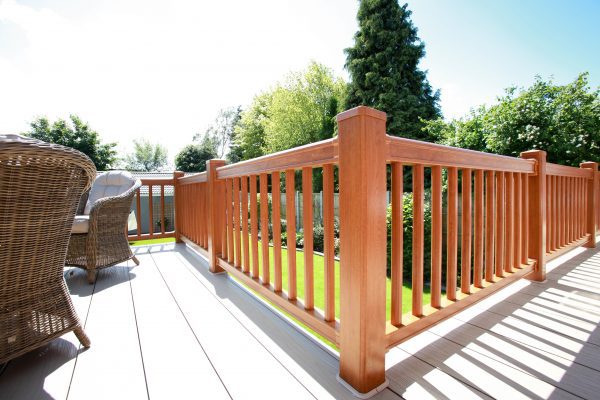 woodgrain effect upvc decking posts